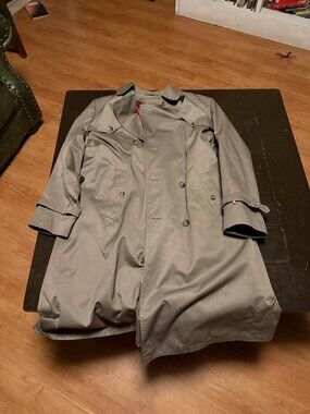 Vintage London Towne Trench Coat: Removable Fur Lining